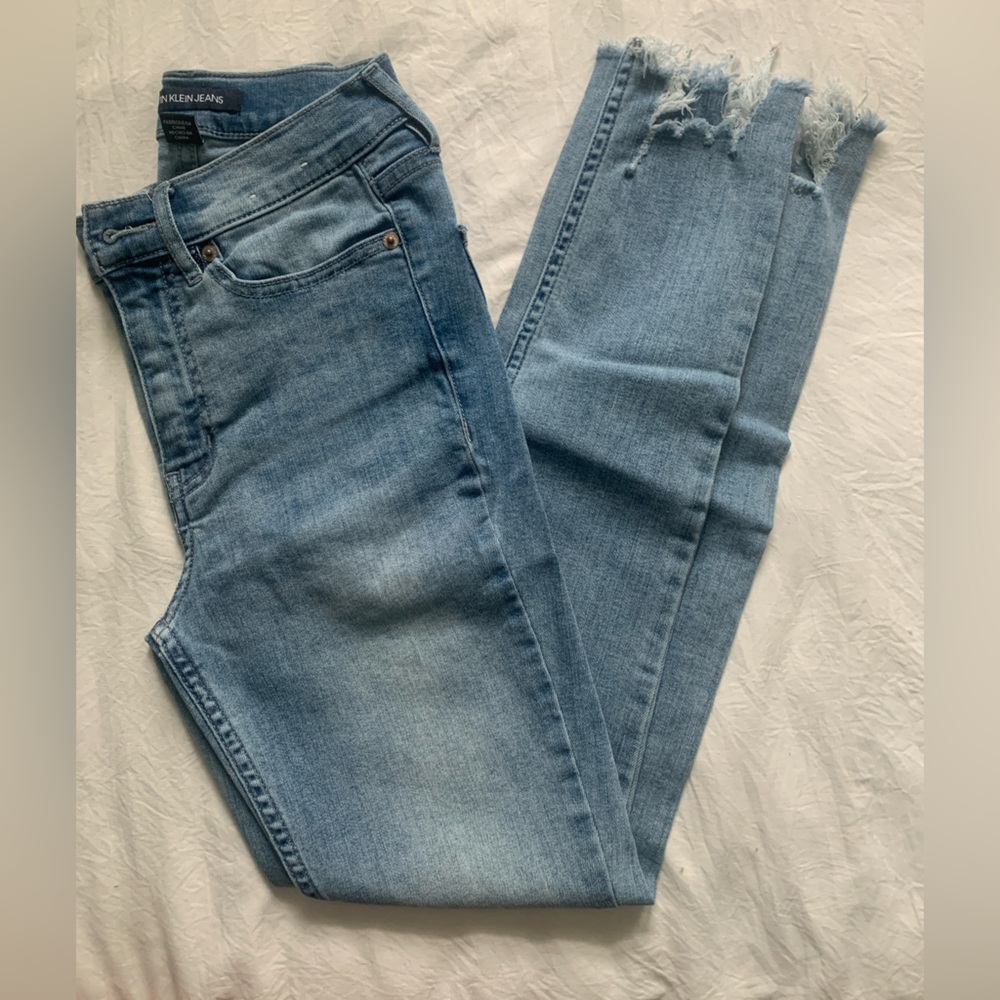 High waisted Calvin Klein skinny jeans